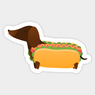 Wiener Dog in a Bun Sticker